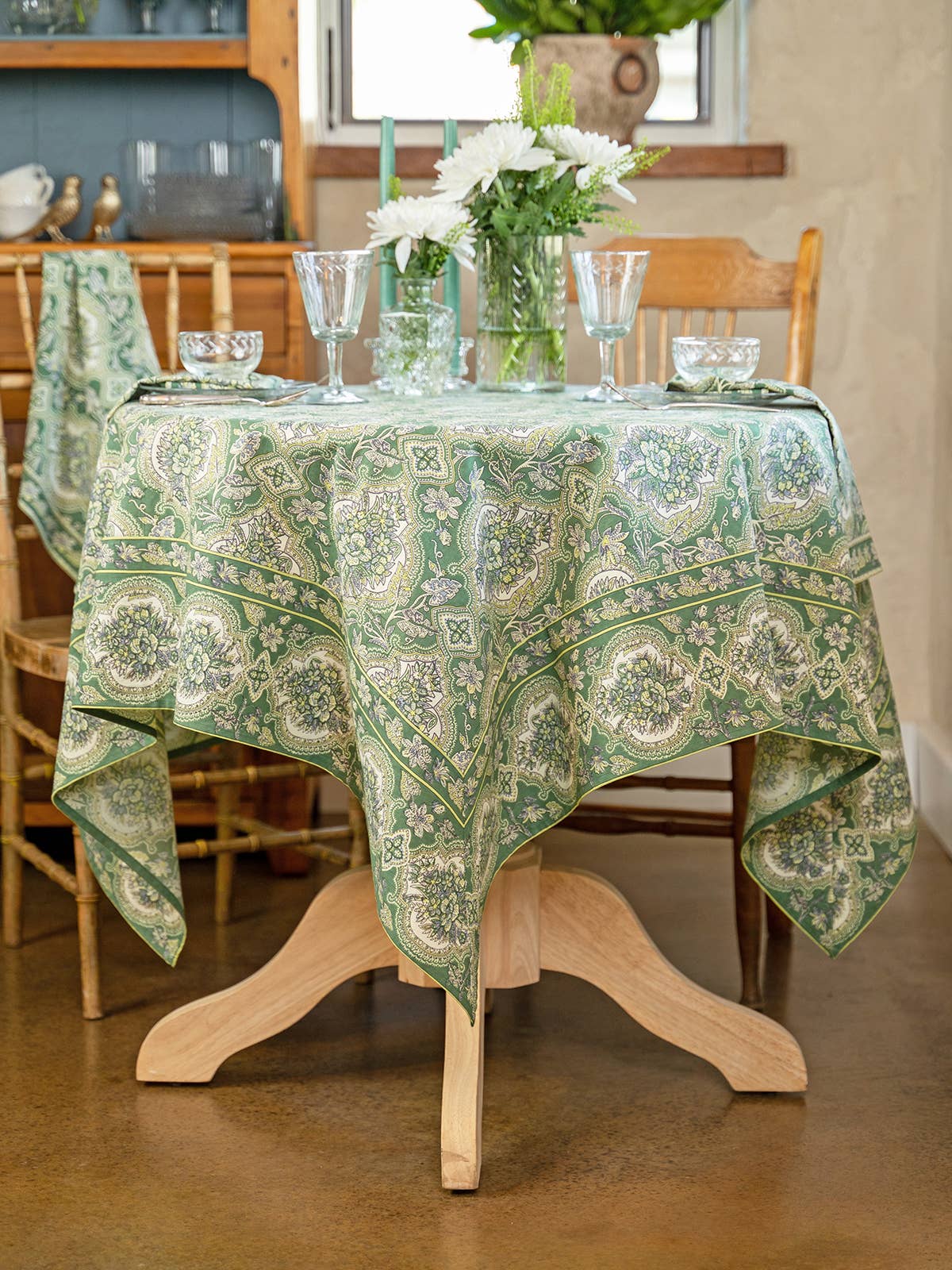 Timeless Tapestry Tablecloth - Green: 60X90