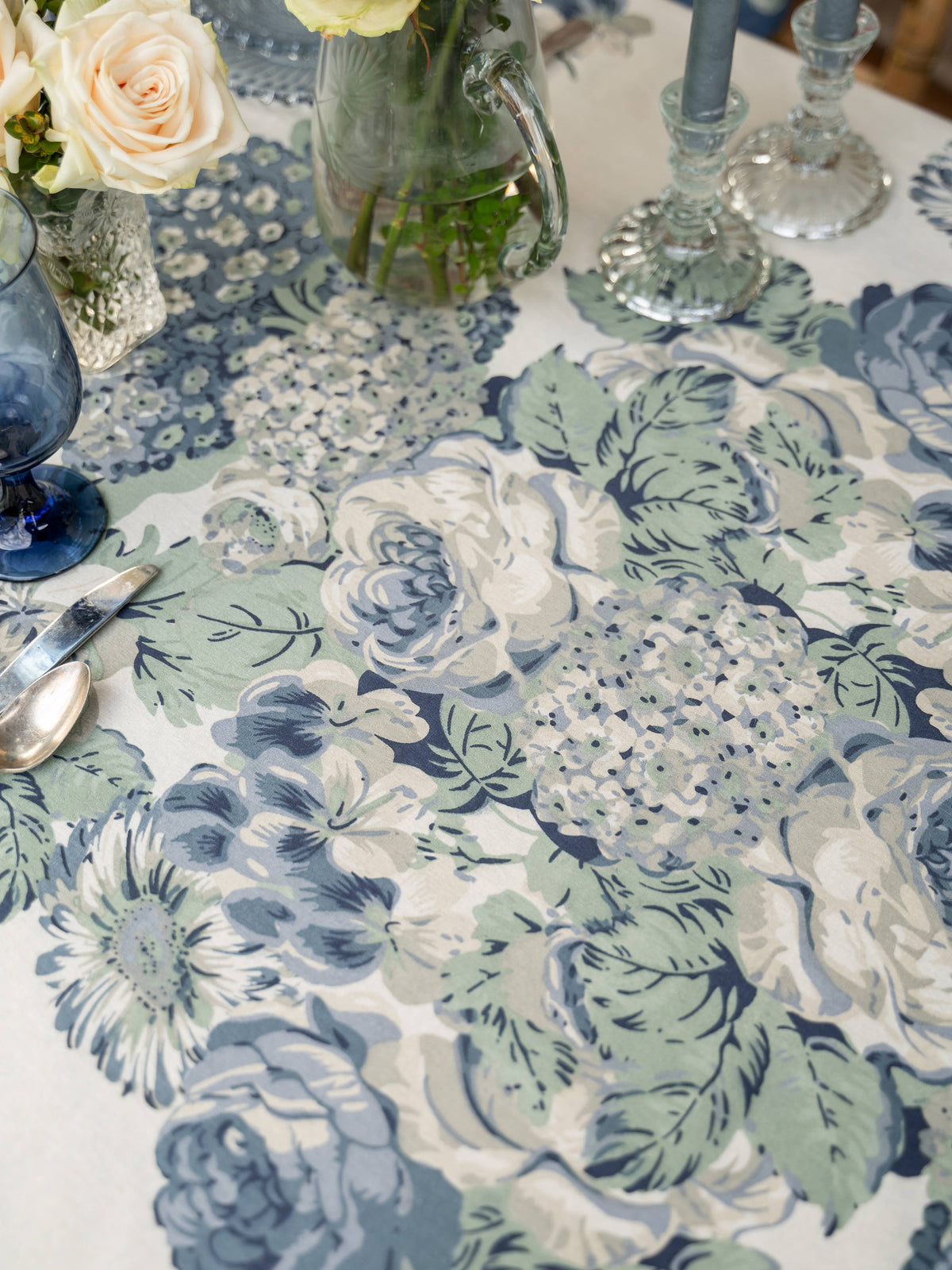 AUTUMN GATHERING TABLECLOTH - BLUE 60X90