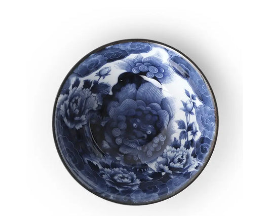 KOMAINU BLUE LION  BOWL 6"