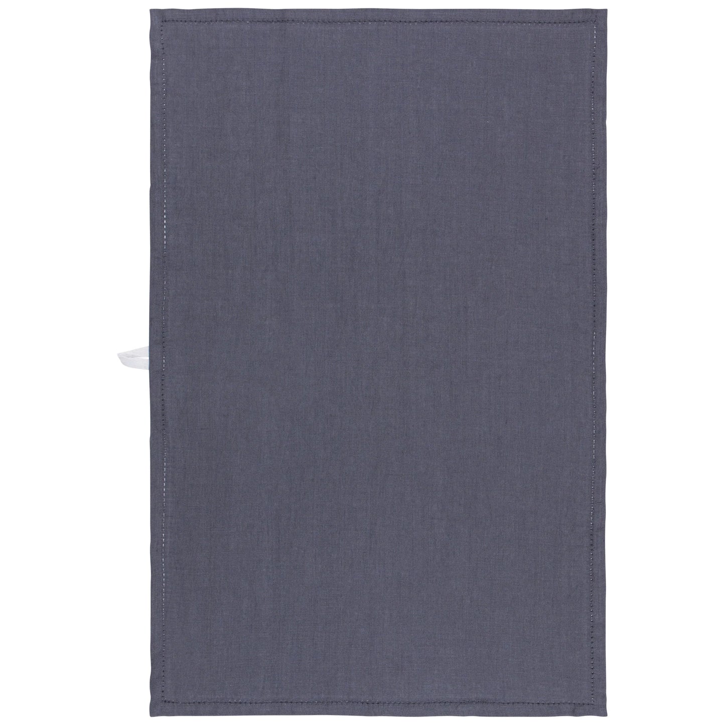 DISH TOWEL LINEN CHARCOAL HEMSTITCH