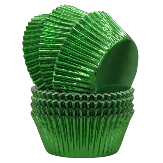 MINI FOIL BAKING CUPS GREEN