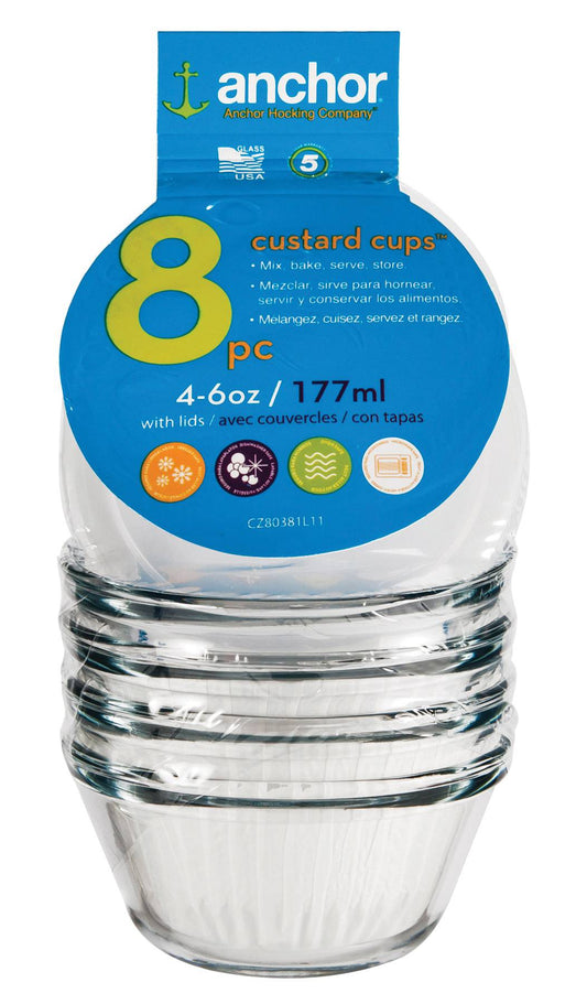 CUSTARD CUPS & LIDS 6OZ