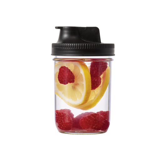 JARWARE LID W/BOTTLE WIDE MOUTH - BLACK