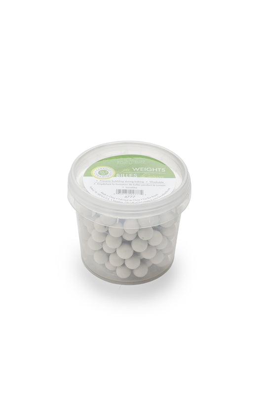 PIE WEIGHTS IN STORAGE CONTAINER