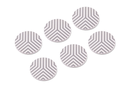 ABSORBENT CERAMIC STONE COASTERS SET OF 6