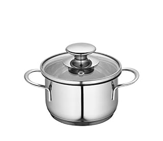 MINI STOCKPOT W/GLASS LID 1.6 QT SS