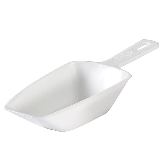 PLASTIC SCOOP 1/2 CUP WHITE
