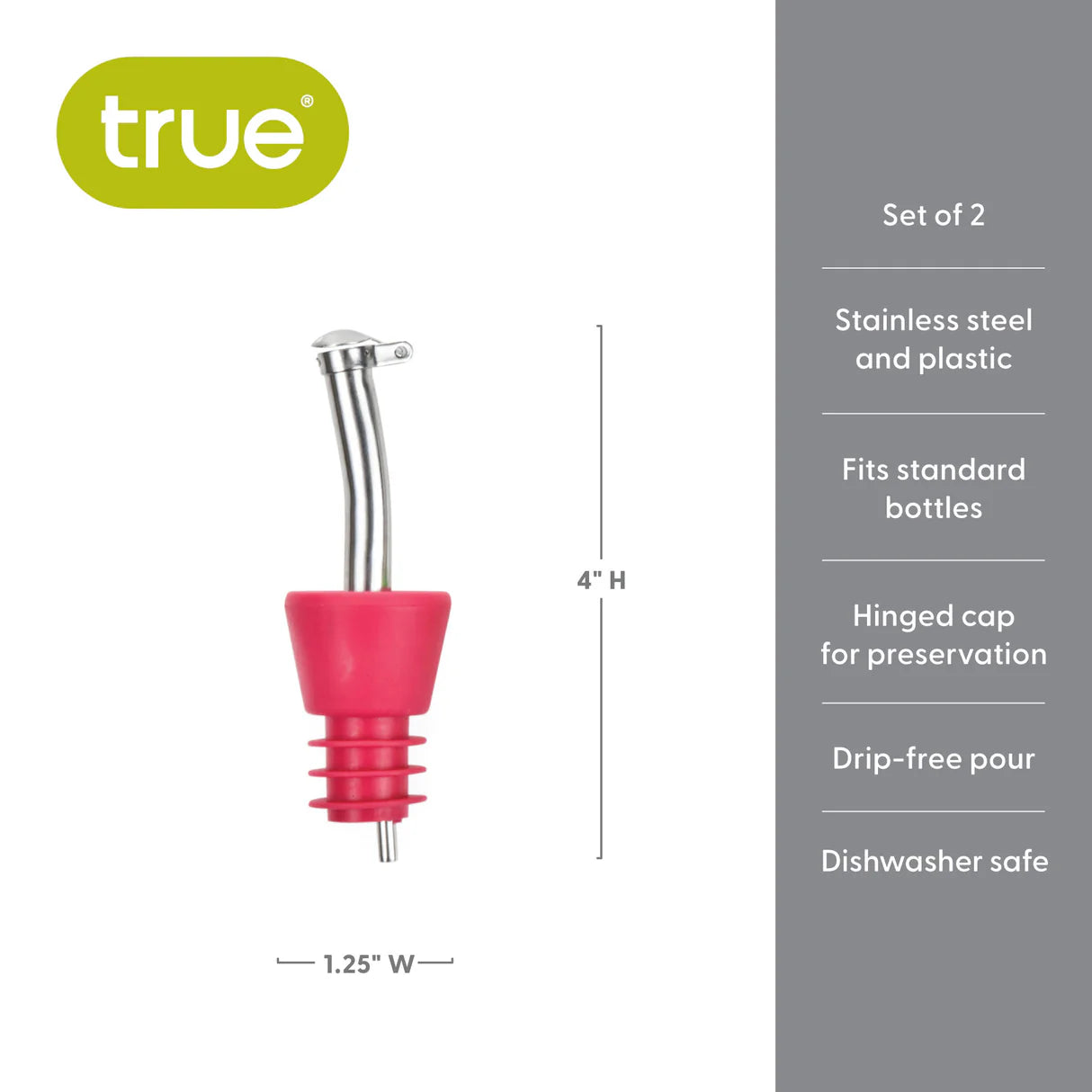 POUR SPOUT IN ASSORTED COLORS SET OF 2