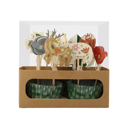 FOLK WOODLAND CUPCAKE KIT