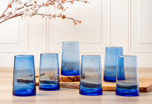 MOROCCAN BLUE GLASS 8oz