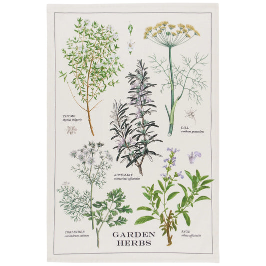 GARDEN HERBS DISHTOWEL 18x28