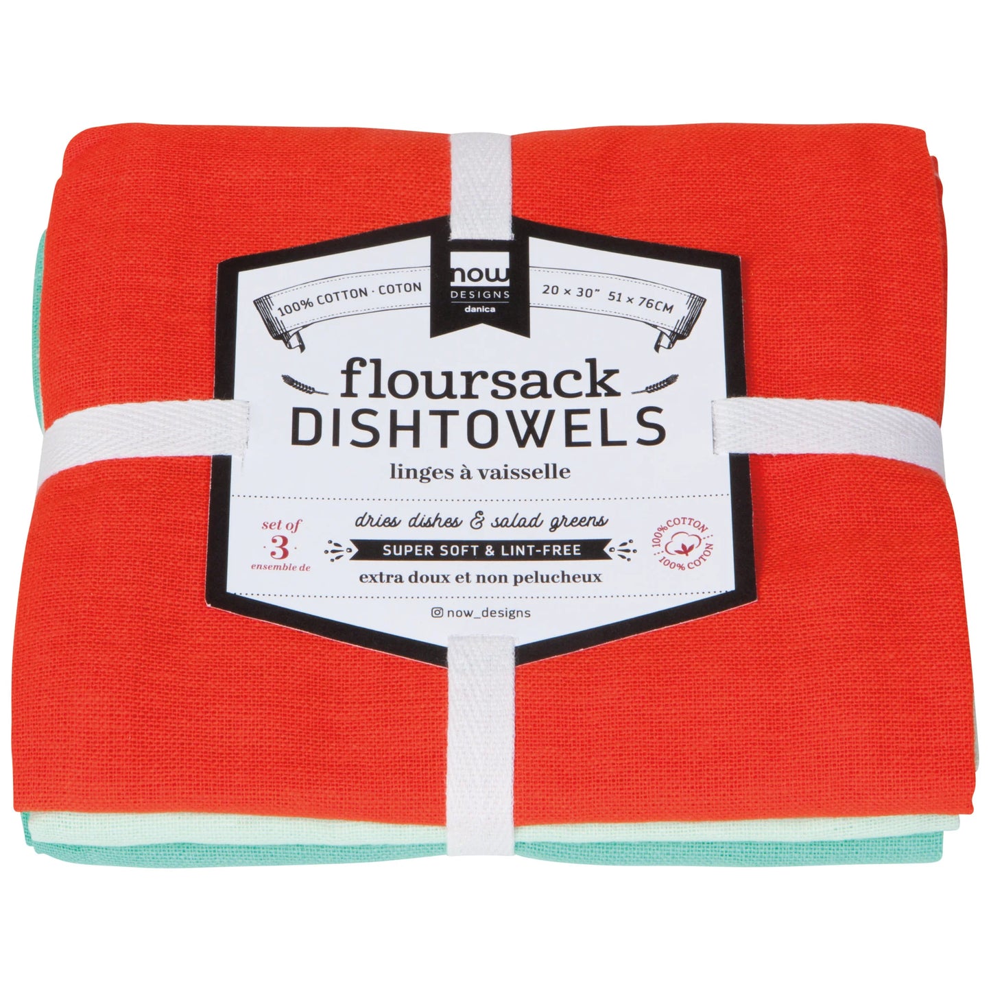 FLOUR SACK TEA TOWELS FIESTA SET OF 3