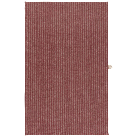 DISH TOWEL LINEN WINE STRIPE