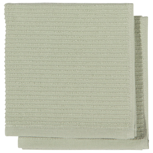 DISHCLOTHS RIPPLE SET OF 2 SAGE