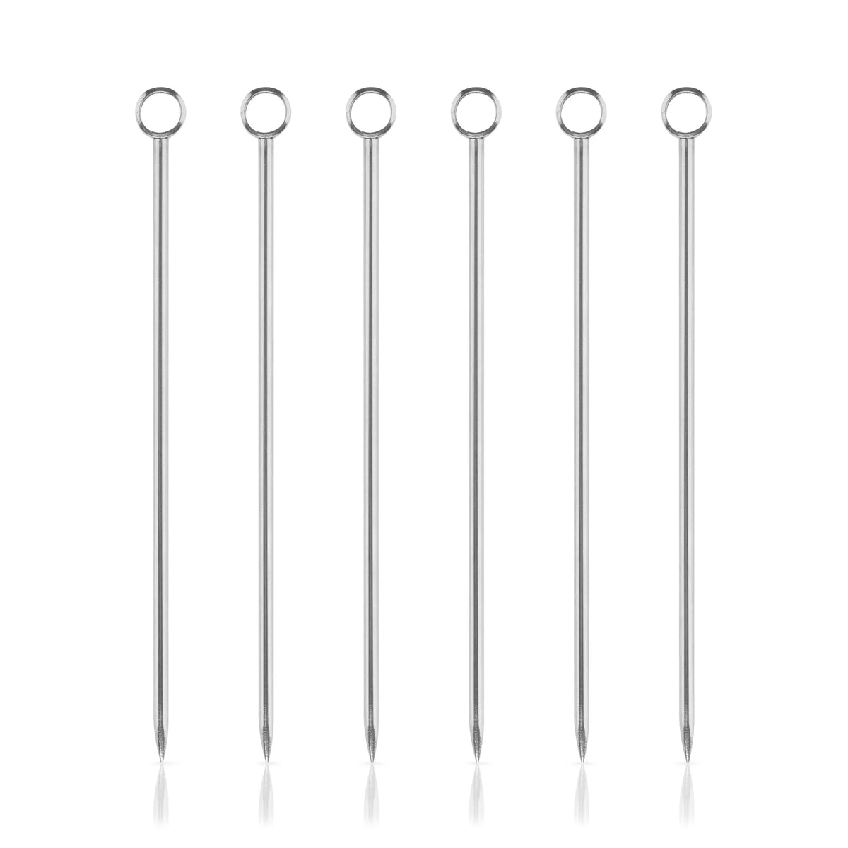 STAINLESS STEEL COCKTAIL PICKS 6 PACK