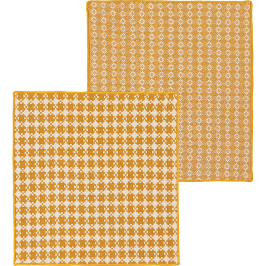 DISH CLOTHS SET OF 2 OCHRE