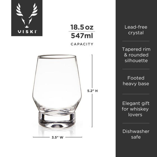 VISKI FOOTED WHISKEY GLASS