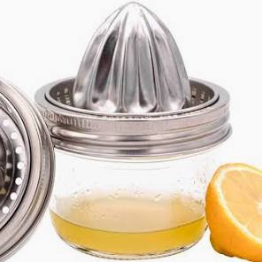 STAINLESS STEEL JUICING LID FOR WIDE MOUTH MASON JARS WITH JAR