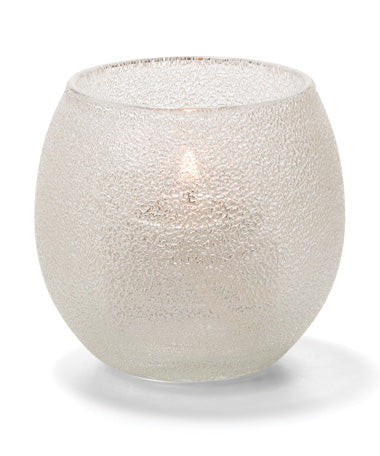 BUBBLE GLASS TEALIGHT VOTIVE CLR