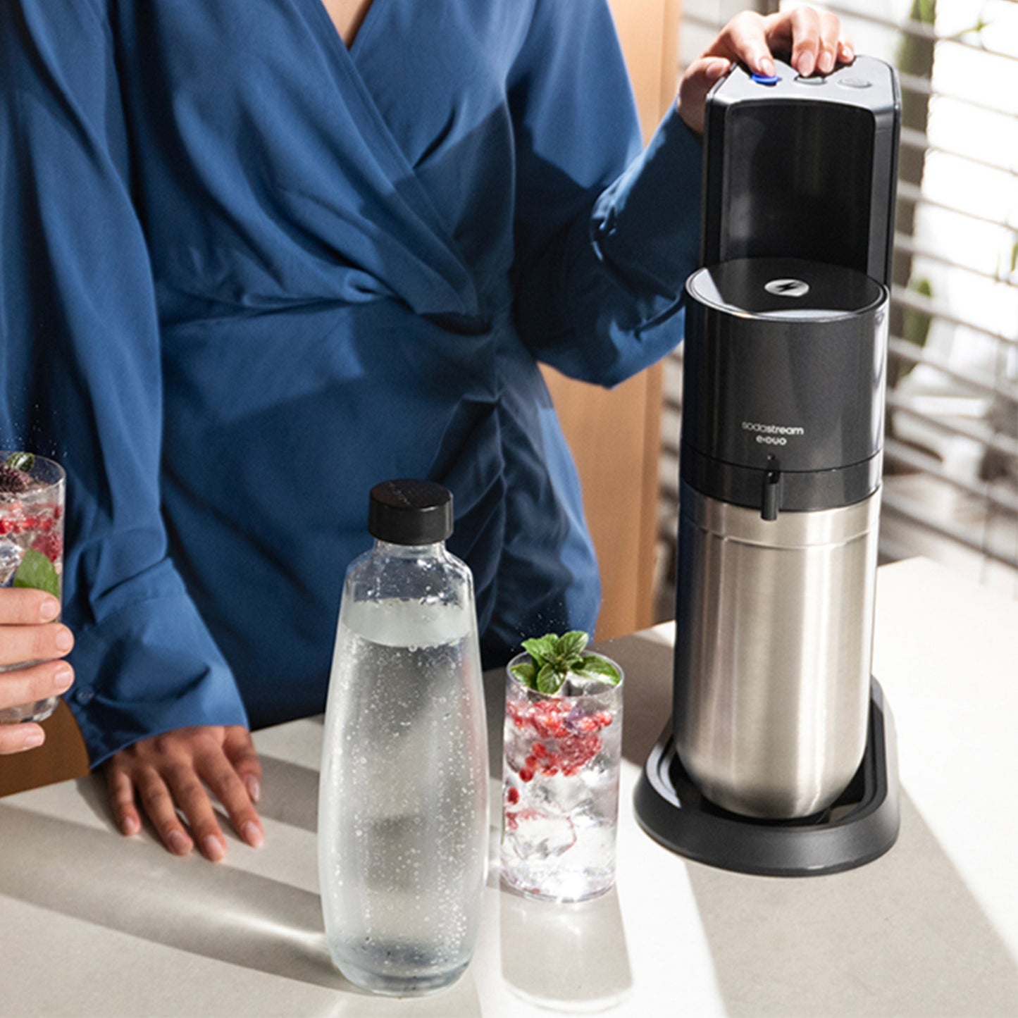 SODASTREAM GLASS CARAFE 1L FOR E-DUO SPARKLING WATER MAKER