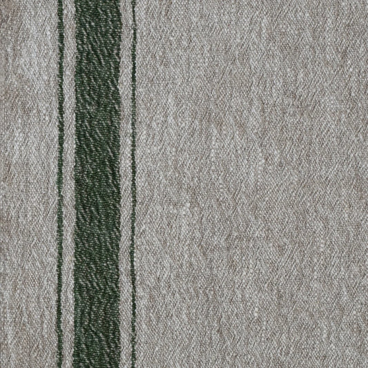 KITCHEN TOWEL GRN STRIPE VINTAGE LINEN