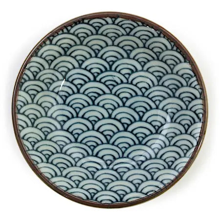 BLUE WAVE SAUCE DISH 4"