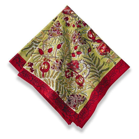 NAPKIN WINTER GARDEN RED/GREEN