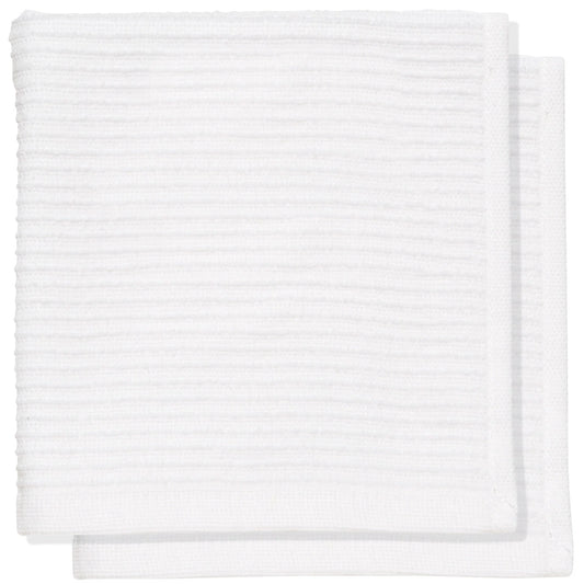 DISHCLOTHS RIPPLE SET OF 2 WHT