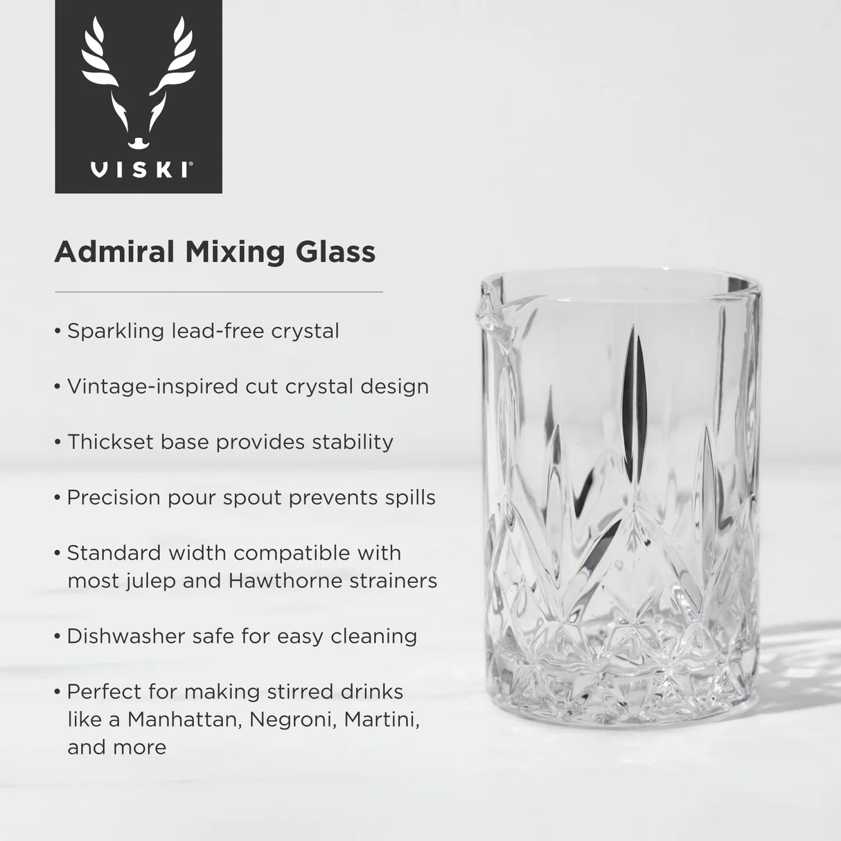 ADMIRAL CRYSTAL MIXING GLASS