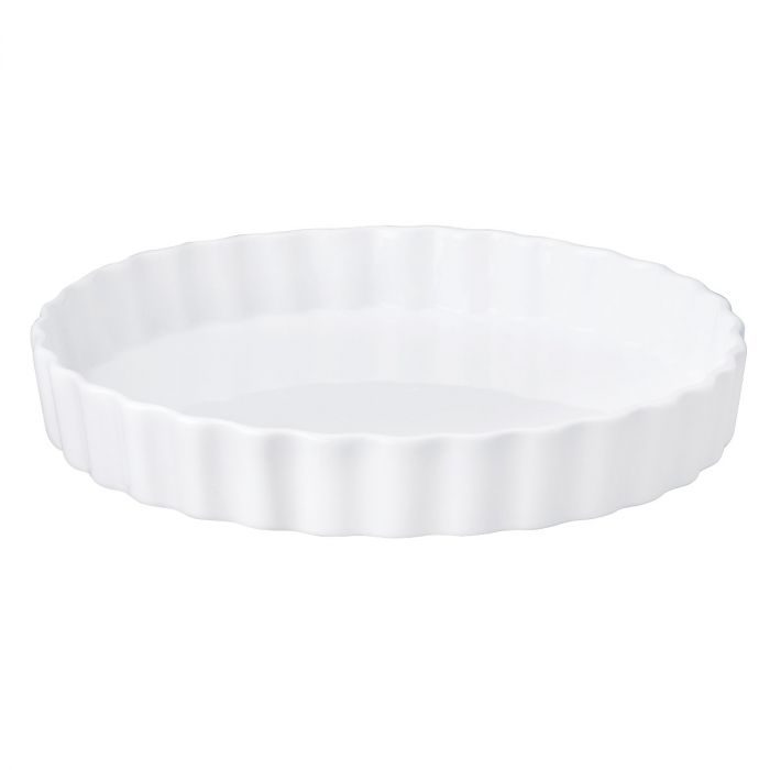 WHITE PORCELAIN QUICHE 10"