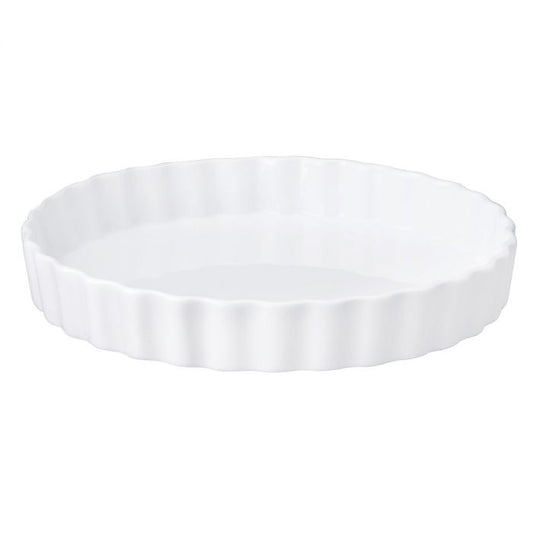 WHITE PORCELAIN QUICHE 10"