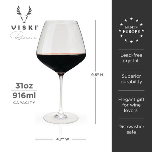 VISKI BURGUNDY GLASS 31oz