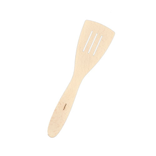 WOOD FLAT SLOTTED SPATULA 12" BEVELED EDGE